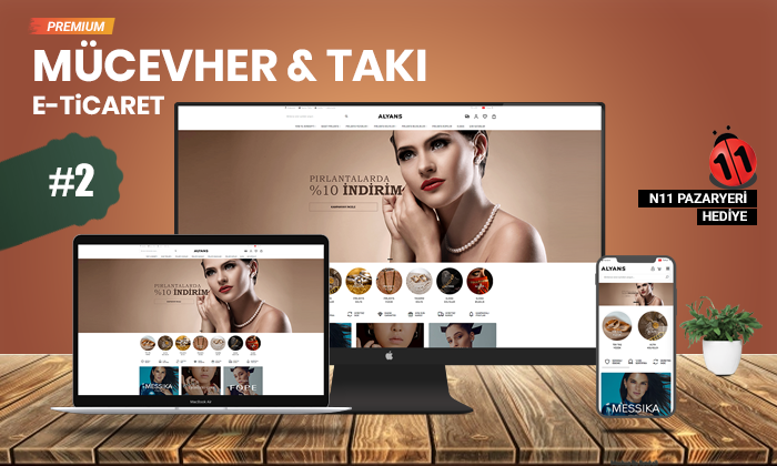  Mücevher & Takı E-Ticaret Konsepti #2 