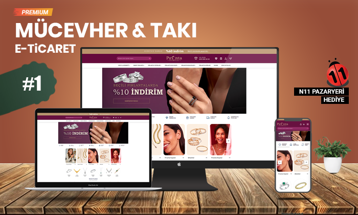 
 Mücevher & Takı E-Ticaret Konsepti #1 
