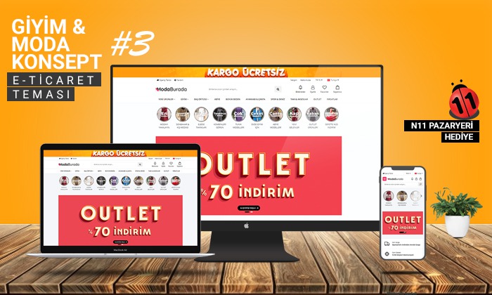 
 Giyim & Moda E-Ticaret Konsepti #3 
