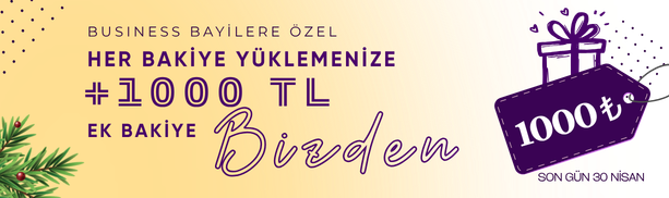 + 1000 TL Ek Bakiye Bizden!