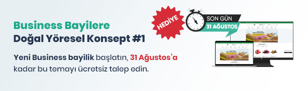 Business Bayilik Hediye Avantajı: <br>Yöresel ve Doğal Ürün E-ticaret Konsepti #1